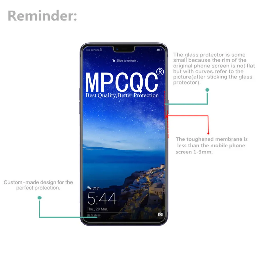 MPCQC закаленное стекло для Xiaomi Mi 8 Защитная пленка экрана 9h 2.5D телефон защитный