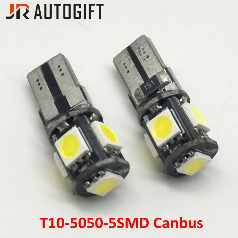10 шт. CANBUS T10 5 SMD 5050 безошибочный Автомобильный светодиодный фонарь 194 168 W5W