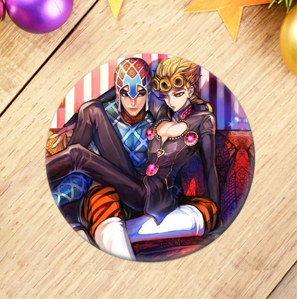 35 Японское аниме Jojos Необычные Приключения бейдж с дисплеем мода мультфильм фигура броши булавки ювелирные изделия аксессуары - Окраска металла: 35