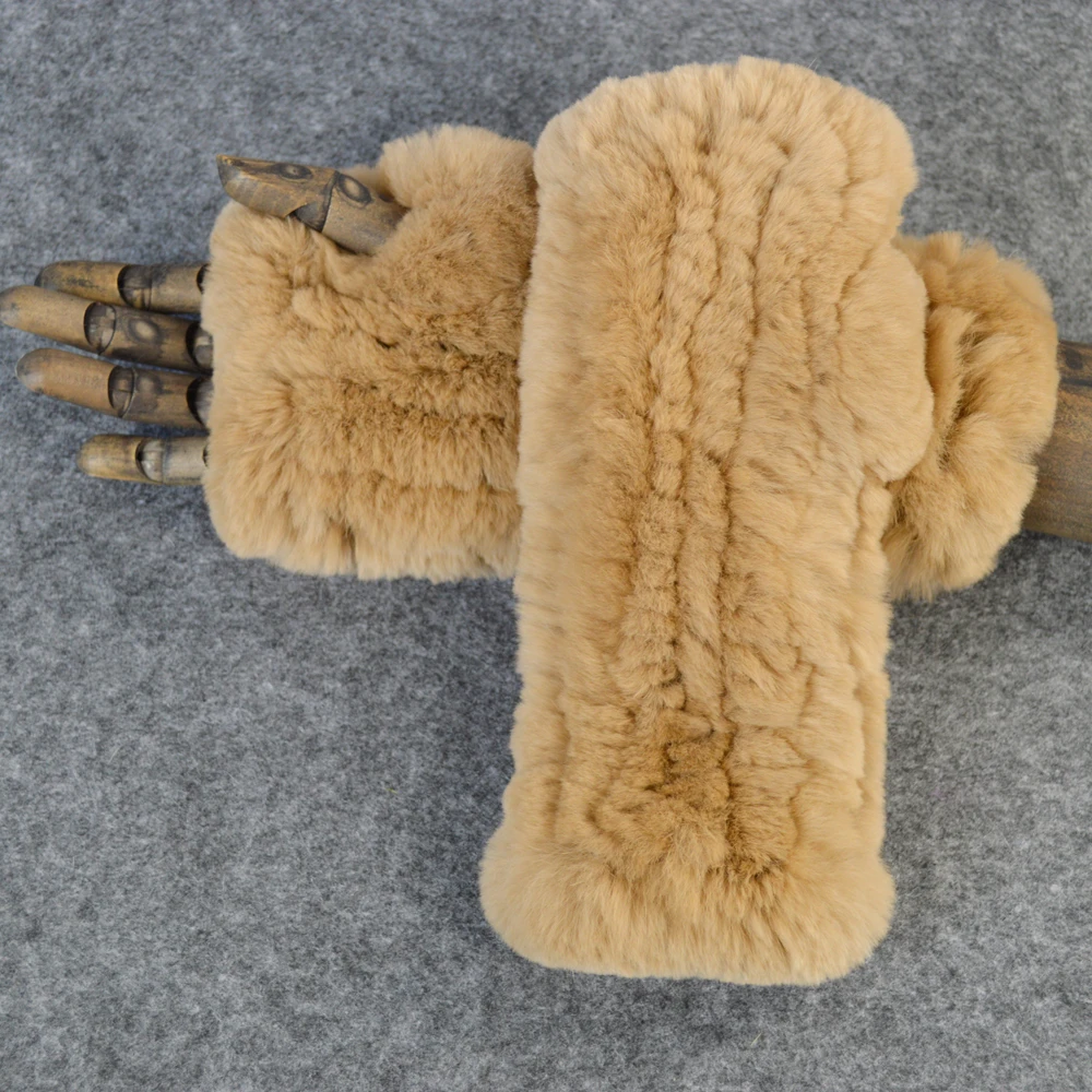 2020 горячая Распродажа теплые шапочки для девочек Настоящий мех кролика перчатки