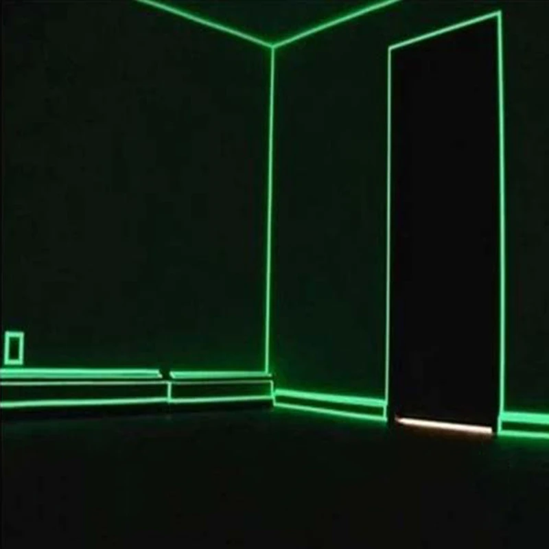 Keythemelife 3M Length Wall Stickers Glow In Dark Fluorescent Stairs Sticker DIY Warning Luminous Strip Anti-collision A | Дом и сад