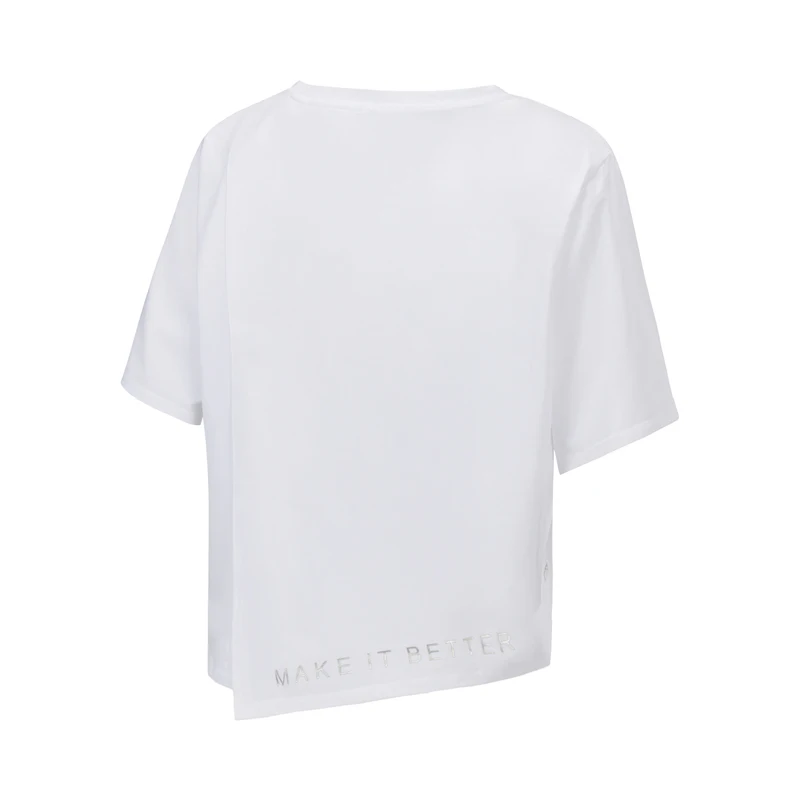 Li Ning женские футболки для тренировок дышащие 89% полиэстер 11% спандекс с