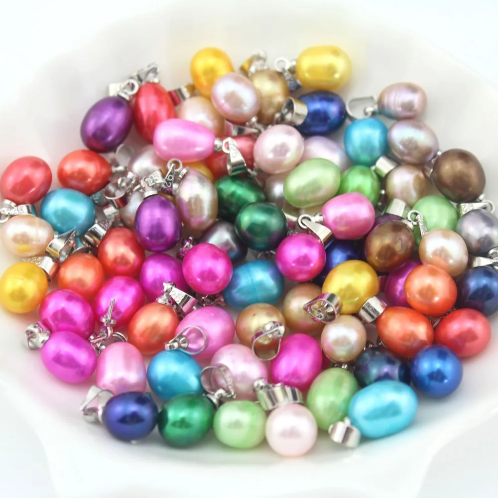 Женский кулон с овальным жемчугом 1 шт. Вечерние Бусы из натурального жемчуга в