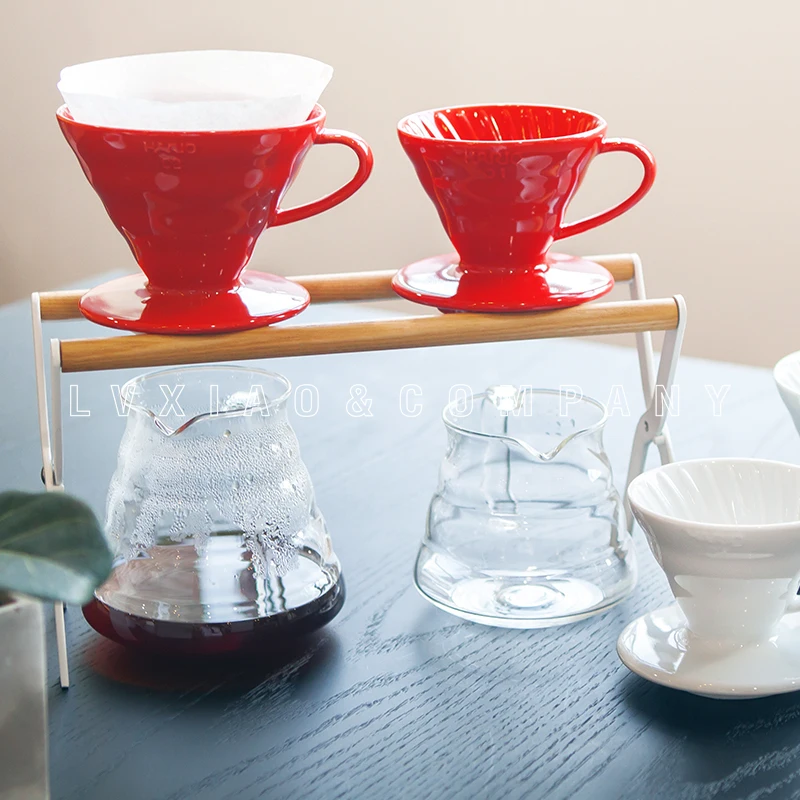 360/600 мл V60 сервер диапазона Hario СТЕКЛЯННЫЙ КОФЕЙНЫЙ сервер