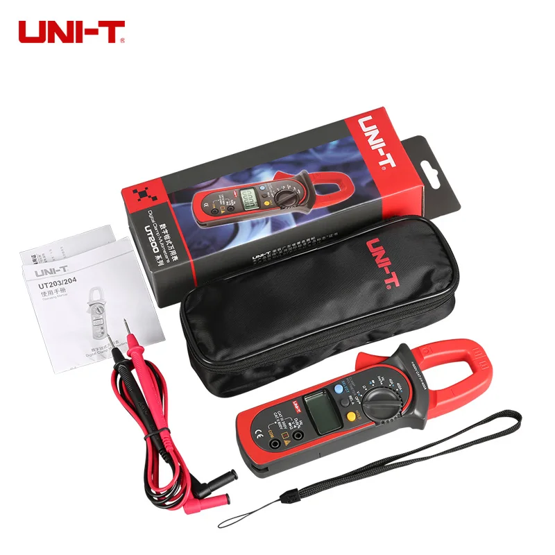 UNI-T UT203 UT 203 Цифровой мультиметр-зажим Ом DMM DC вольтметр переменного тока 400A