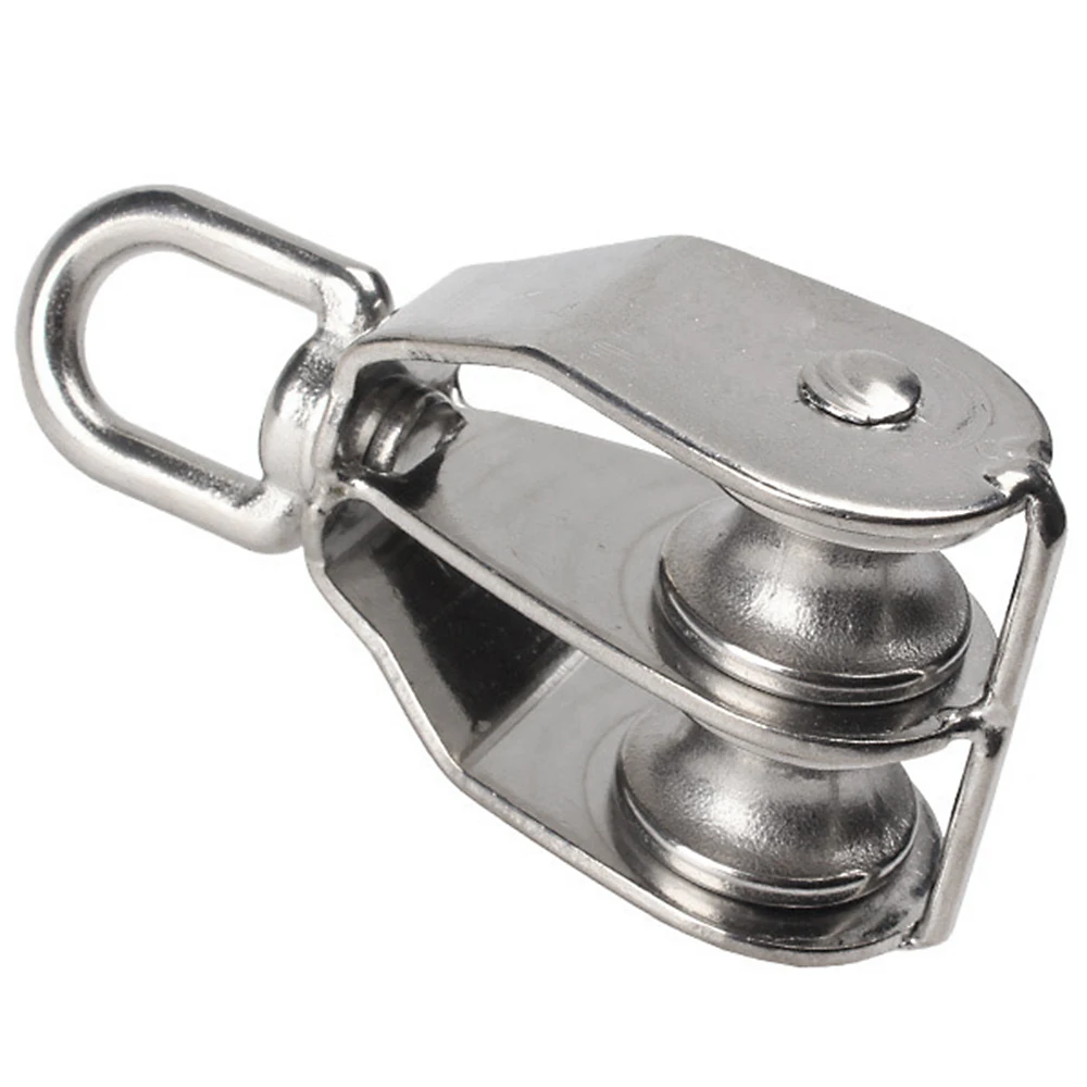 1 шт. M32 нержавеющая сталь сверхмощная двойное колесо поворотный подъемный трос