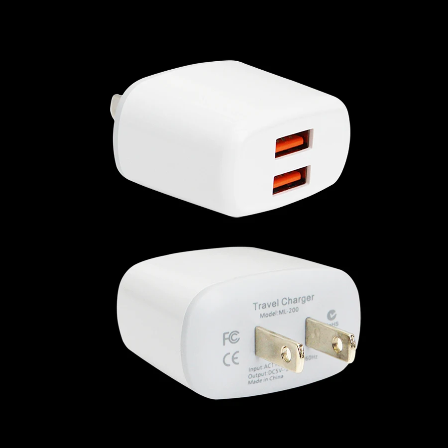 Сетевое зарядное устройство с двумя USB-портами 5 В 2 А | Мобильные телефоны и