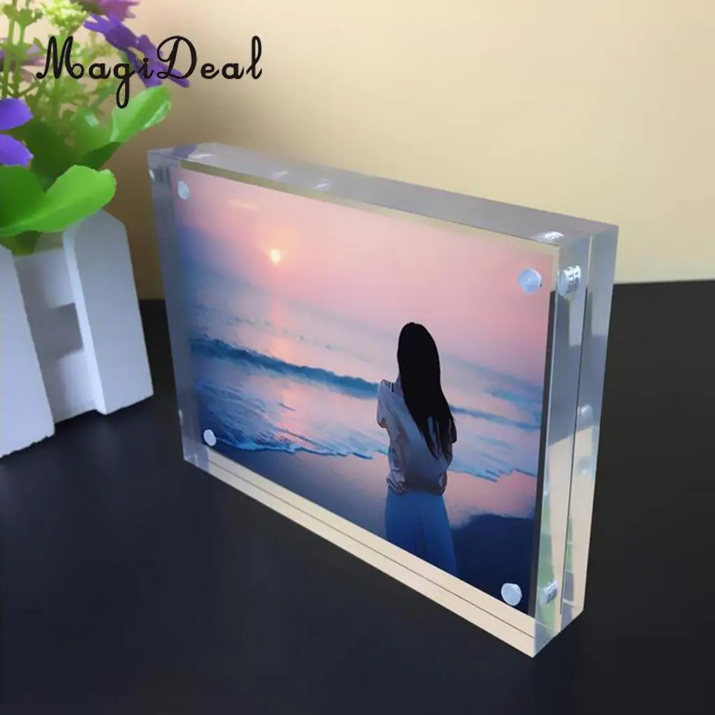 MagiDeal прозрачный акриловый DIY фото рамка дисплей дома/офиса украшения экологический подарок
