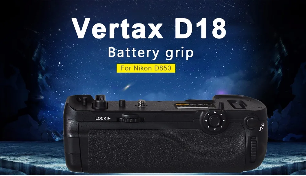 Профессиональная ручка D18 Pixel Vertax Батарейная для цифровой зеркальной камеры Nikon