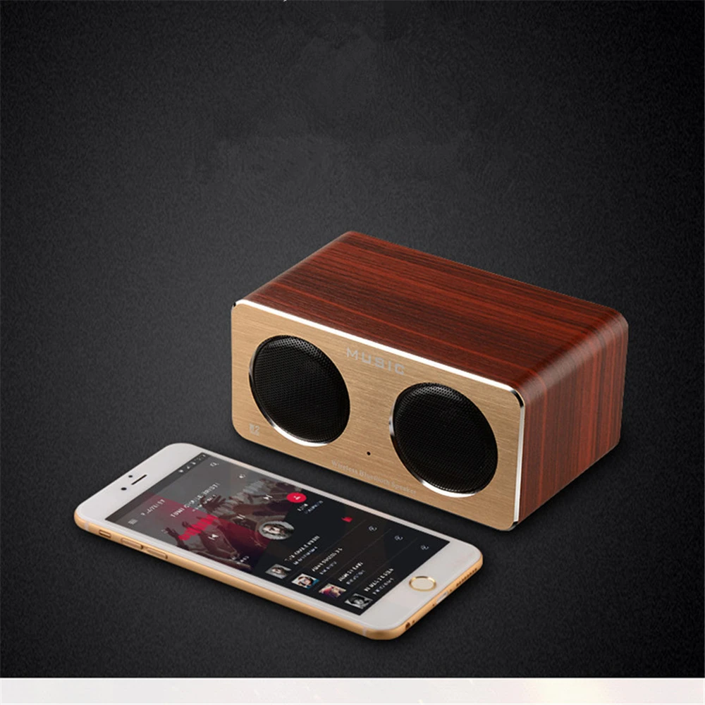 Деревянная Bluetooth Колонка HIFI 6 Вт портативная деревянная мини колонка двойная