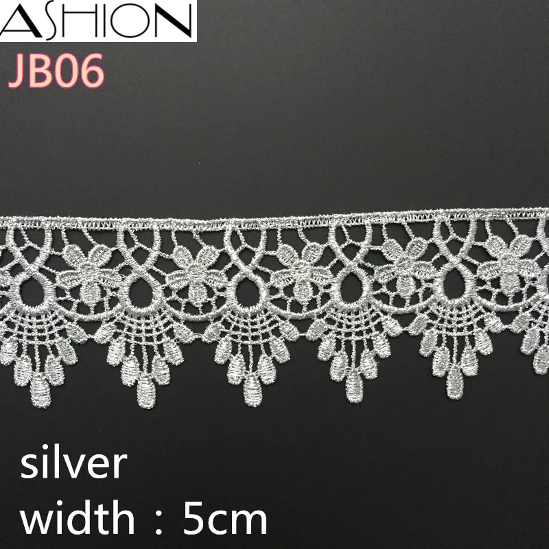 3 ярда ширина 50 мм корончатая шестерня Золотая и серебряная Водорастворимая