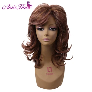 Amir Hair Natural Synthetic Capless Long Wig Wave Brown and Blonde Wigs For Women cosplay wig free wig net