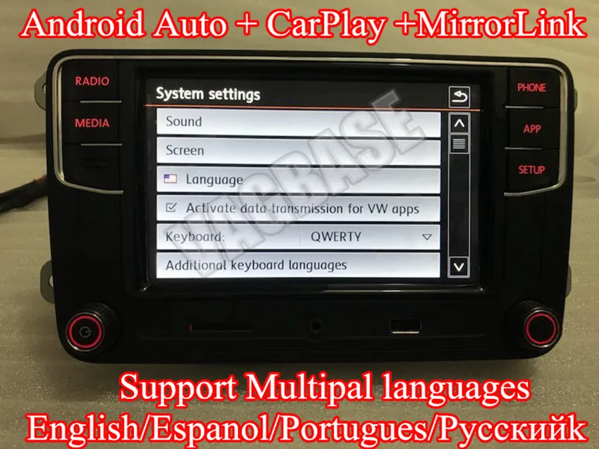 Carplay Android Авто RCD330 R340G плюс noname радио RCD340G для VW Tiguan Golf 5 6 MK5 MK6 Passat Polo 6RD 035 187 B