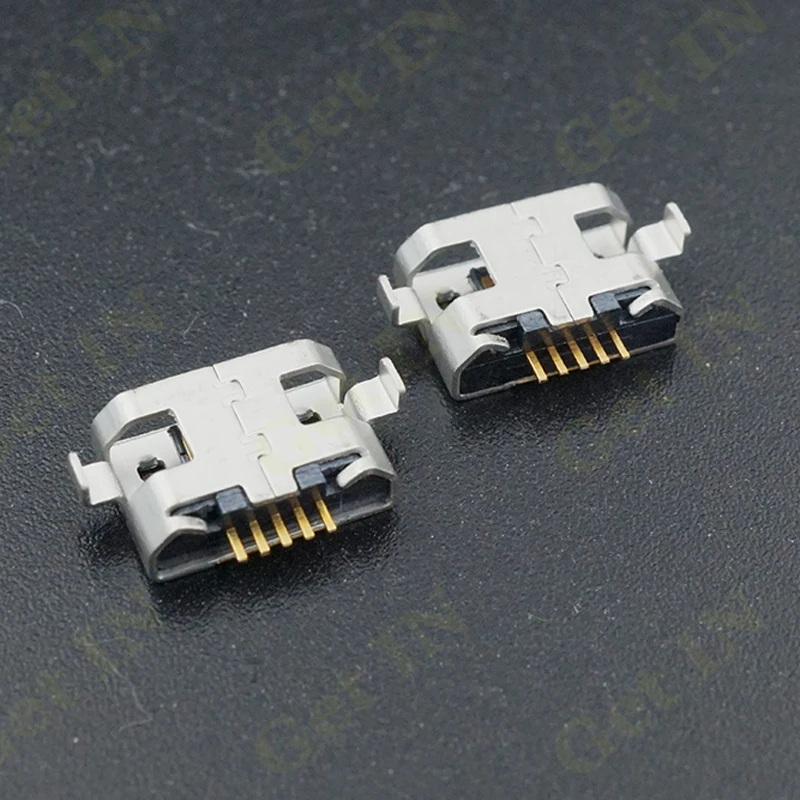 10 шт. 5pin Женский Micro USB разъем dip 2 фиксированные ножки широко используется в