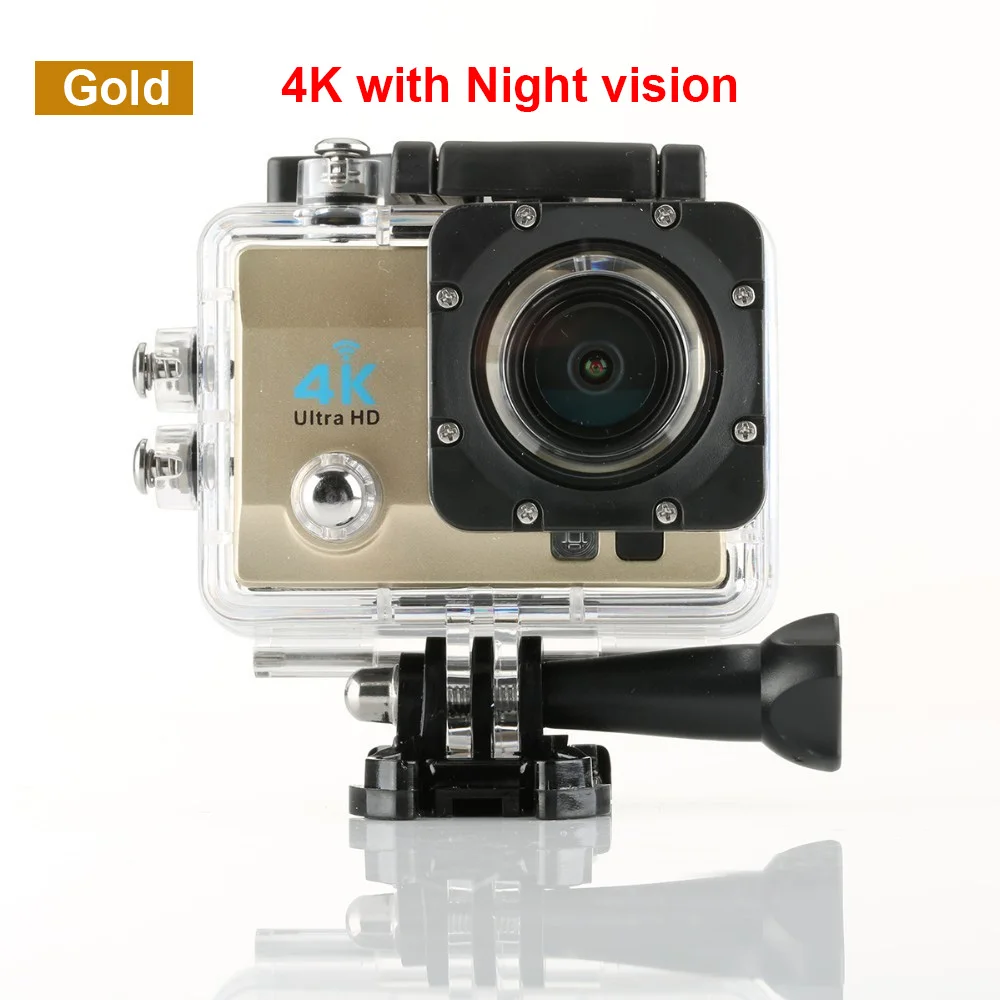 4k-gold Qriginal hero Экшн-камера 4 K/30FPS Ultra HD wifi 1080 P/60fps 170 объектив для дайвинга водонепроницаемый 30M go DV Шлем Спортивная камера pro 4/7 - Цвет: 4k-gold