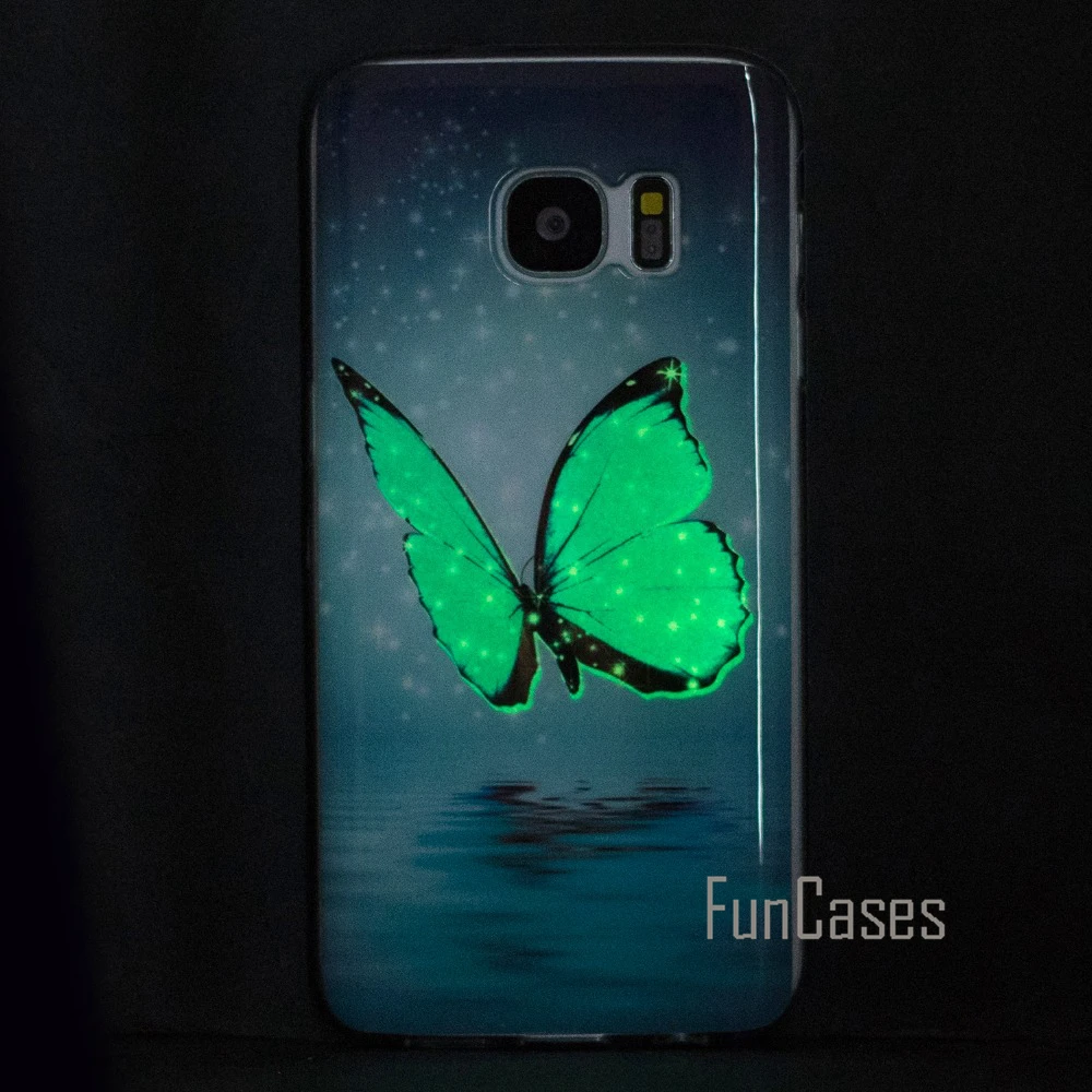 Светящийся чехол для coque samsung Galaxy S7 силиконовый G930 G9300 5 1 дюймов sumsung | Мобильные