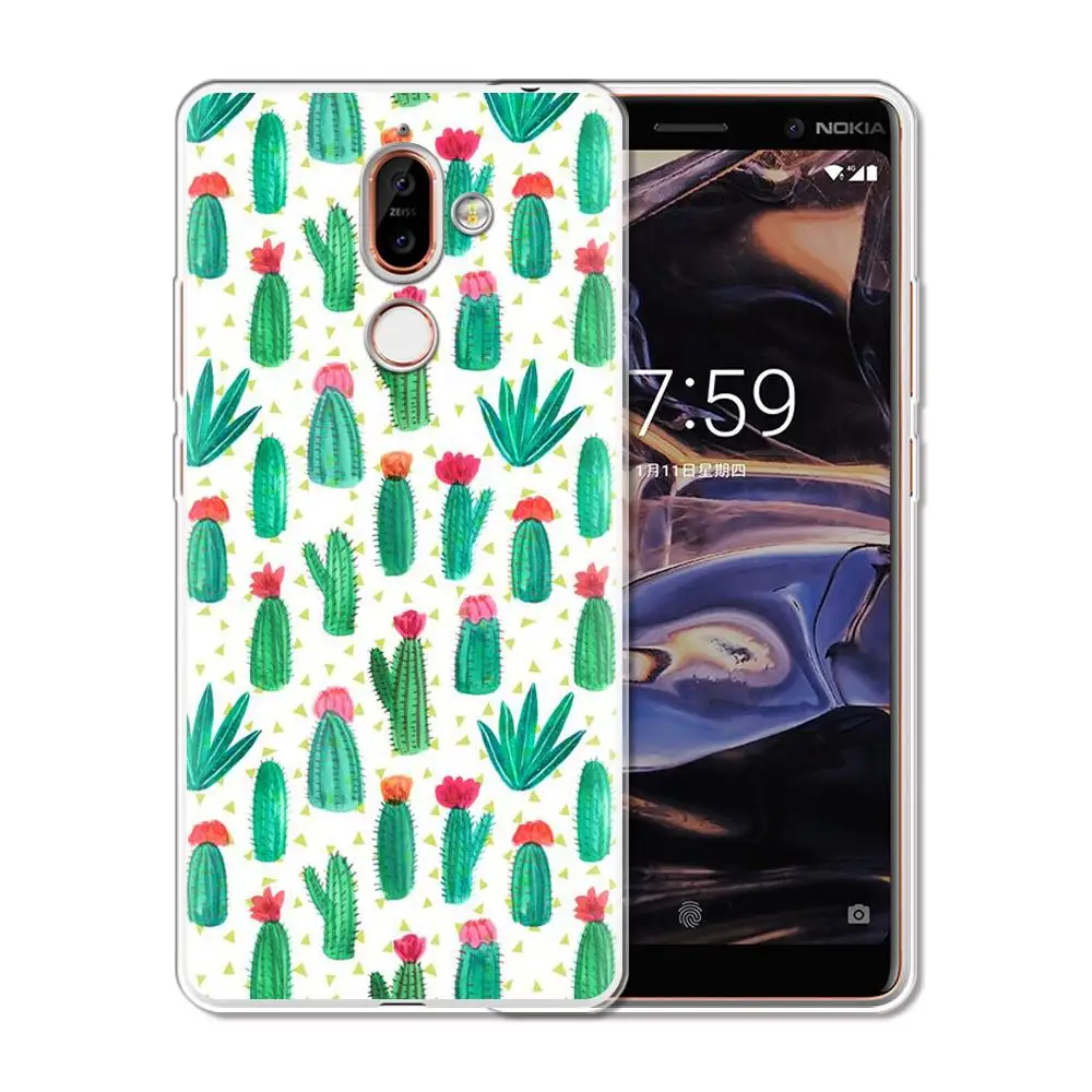 Модный мягкий силиконовый чехол из ТПУ для телефона Nokia 1 3 5 8 6 2 7 Plus 9 X6 2018 чехлы на
