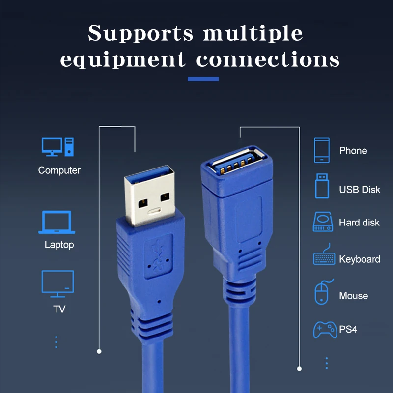 USB кабель удлинитель высокоскоростные Кабели 3 0 для Smart TV PS4|Кабели MP3/MP4-плееров| |