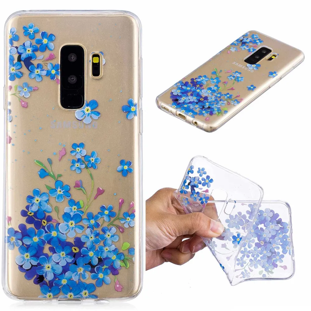 cat penguin Doughnut cactus panda flowers Icecream cartoon Painted phone case For Samsung S9 Plus high Quality TPU cover shell |
