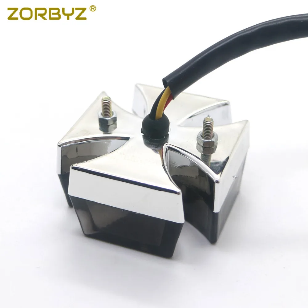 ZORBYZ мотоциклетный задний светильник мини Мальтийский перекрестный светодиодный