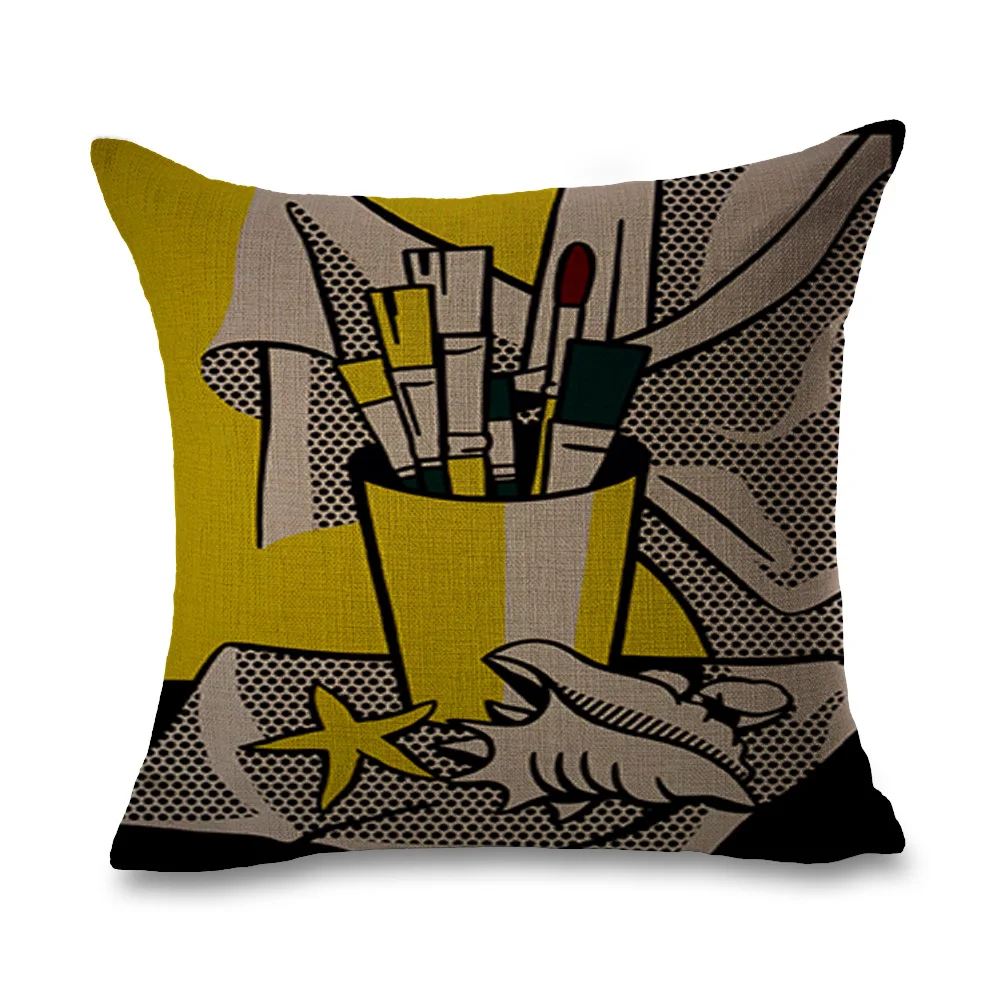 Roy Lichtenstein Pop Art Comics для девочек телефонная Подушка евро покрытие декоративный
