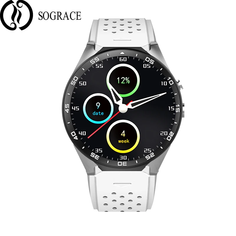 SOGRACE 2018 умные часы KW88 телефон шагомер с Wi Fi Тест сердечного ритма IOS Android
