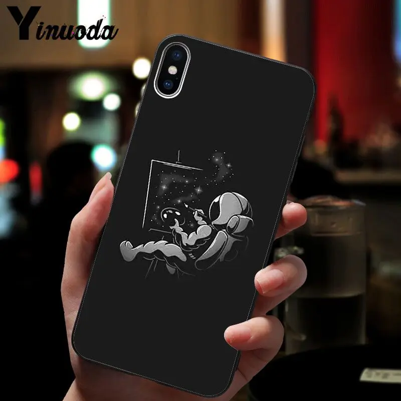 Yinuoda новейший космический Луна астронавт DIY чехол для телефона с рисунком iPhone 8 7 6