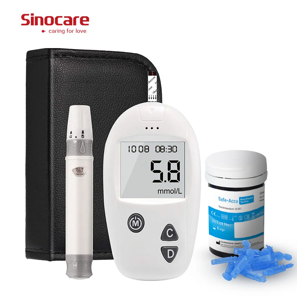 Глюкометр Sinocare CE Safe-Accu для измерения уровня сахара в крови | Красота и здоровье