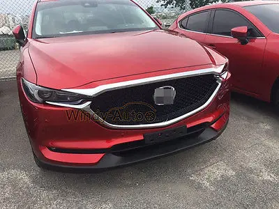 Накладка на передний капот подходит для Mazda New CX5 CX-5 2017 2018 хромированный