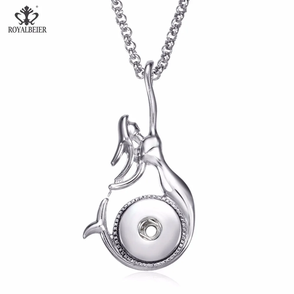 Royalbeier Винтаж 18 mm кнопки и заклепки металлические горный хрусталь ожерелье с
