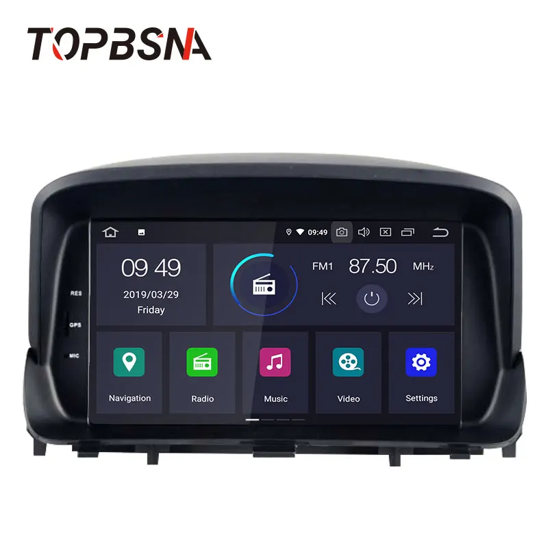 Мультимедийный плеер TOPBSNA DVD на Android 10 с GPS Wi Fi разъемами USB и RDS для OPEL MOKKA типоразмер