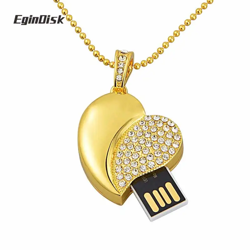 Подарочная Флешка Ожерелье Подвеска 8 ГБ 16 32 Usb флеш накопитель кристалл алмаз