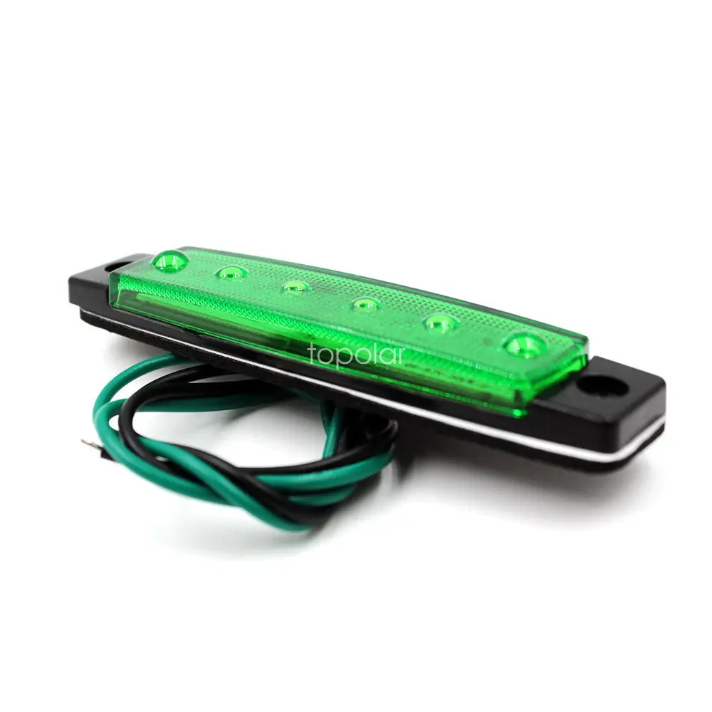 DC12V 24v 6LED Боковой габаритный фонарь светильник для грузового прицепа Индикатор