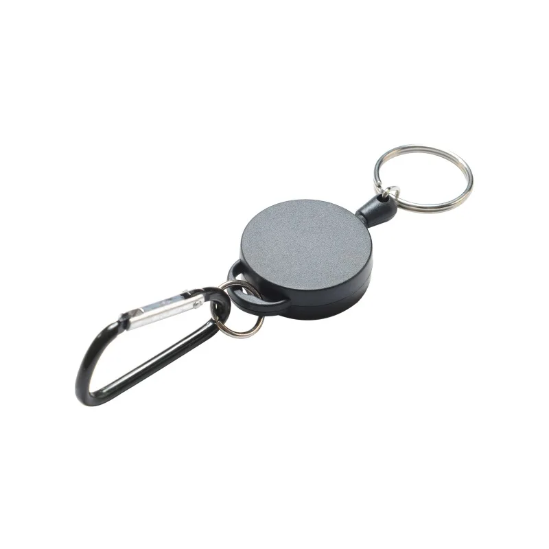 Telescopic-Black Креативный легкий брелок для ключей стальной канат охранный брелок против потери безопасности трос карабин для активного отдыха выдвижной брелок - Цвет: Telescopic-Black