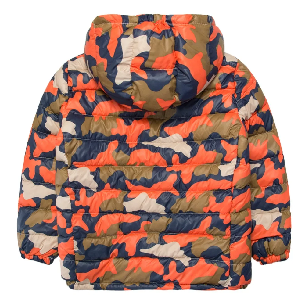 BINIDUCKLING Winter Suit For Boys Down Jacket Clothes Set Camouflage Hooded Thicken Warm Parkas+Pants for Kids Children |