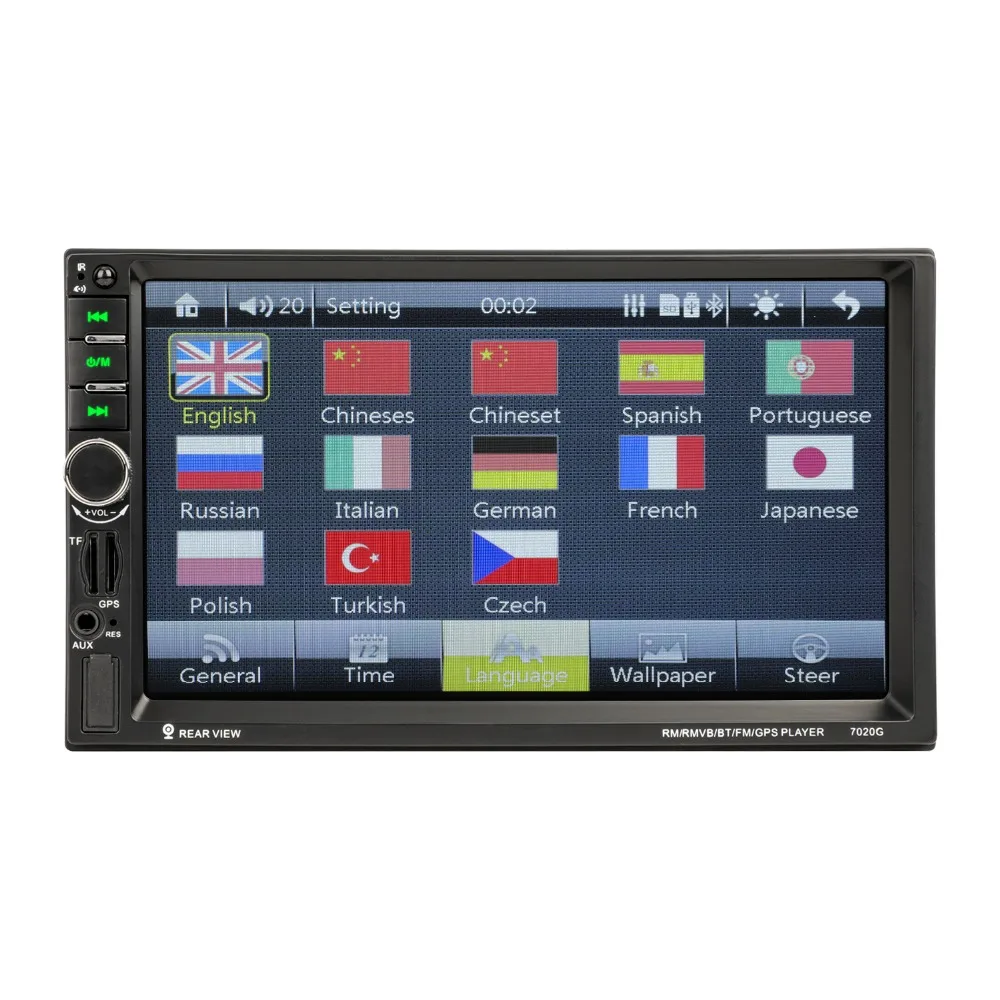 Gps навигация 7020G Авторадио 2 Din мультимедийное автомобильное радио стерео зеркальное соединение Mp5 плеер FM USB Bluetooth Авто Видео автомобильное радио