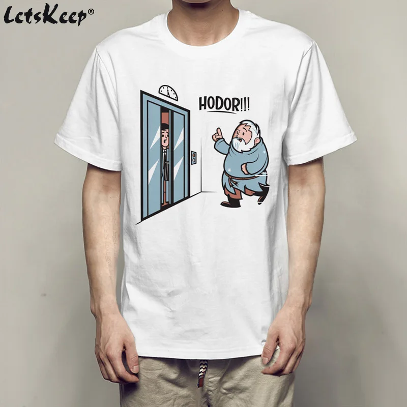 Новинка 2019 футболка HODOR с принтом летние повседневные мужские Модальные футболки