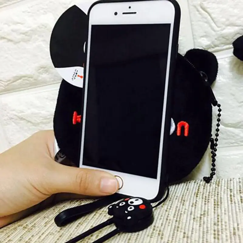 Мультфильм Медведь Портмоне Телефон Case Для iPhone 5 5s SE 6 s плюс 7 Плюс Милый Плюшевый
