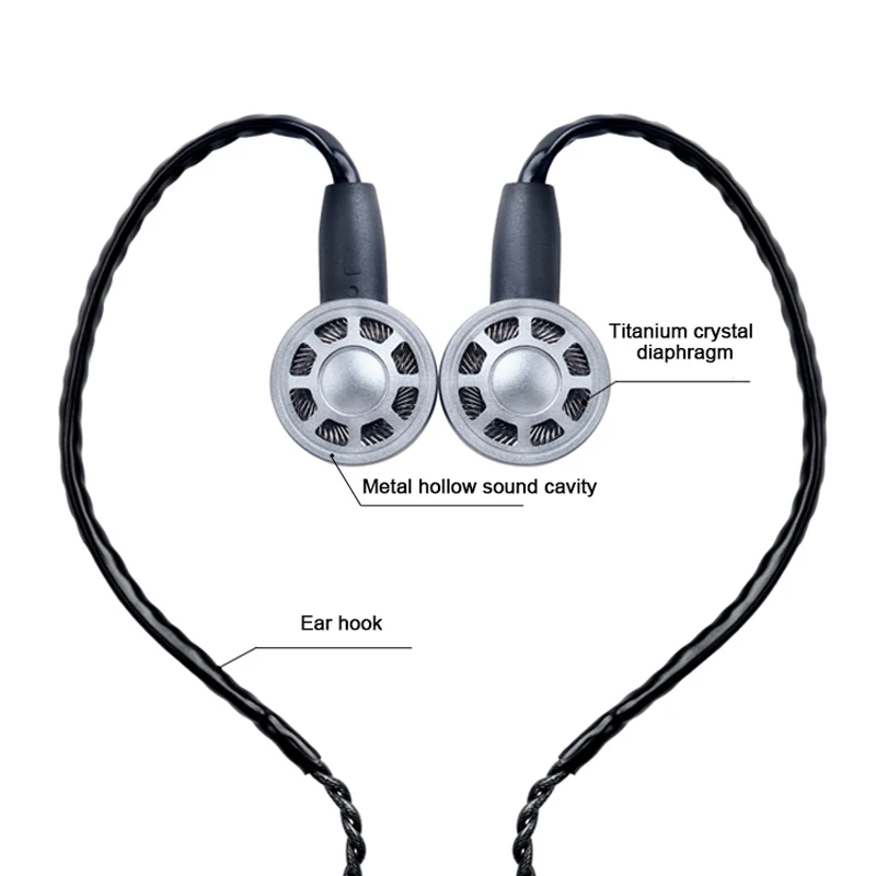 with ear hook OURART Ti7 MMCX гарнитура Hi-Fi Стерео Динамические наушники-вкладыши с шумоподавлением басовые наушники кабель для Shure se215 se535 se846 - Цвет: with ear hook