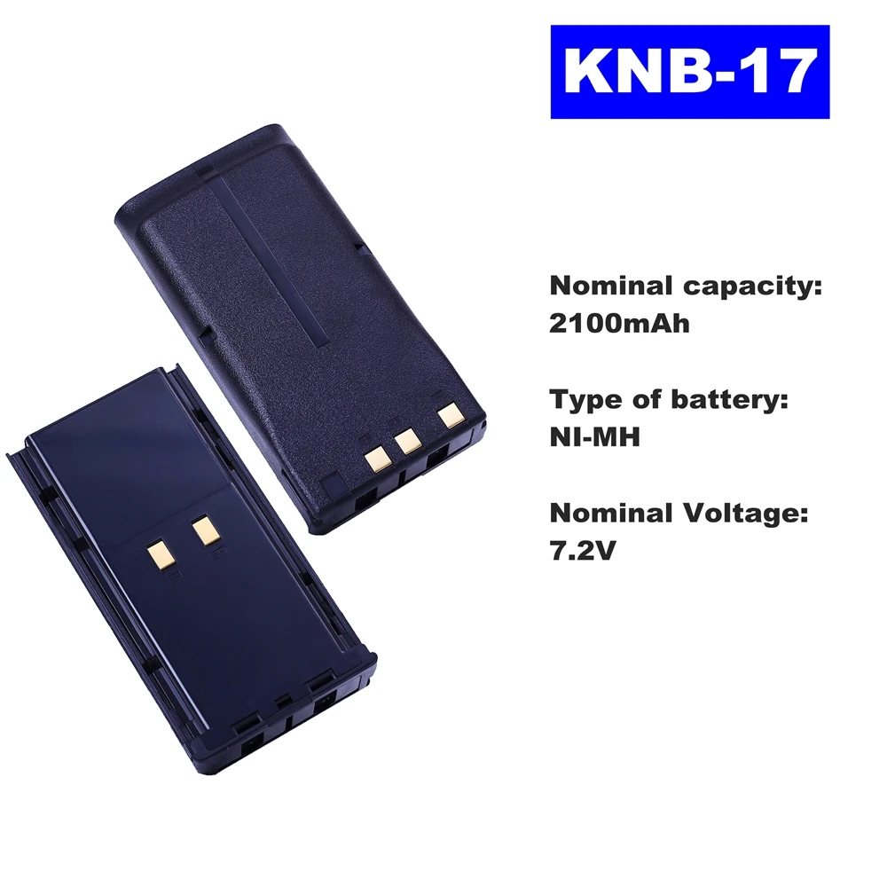 7.2V 2100mAh NI-MH Radio Battery KNB-17 For Kenwood Walkie Talkie TK-385/480 TK280/380/481/290/390 Two Way Radio