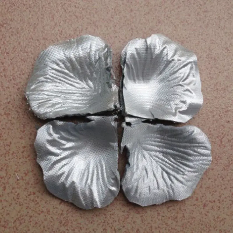 Silver 144 шт./лот Свадебные шелковые лепестки роз Свадебные Flowergirl корзина украшение, искусственные цветы - Цвет: Silver