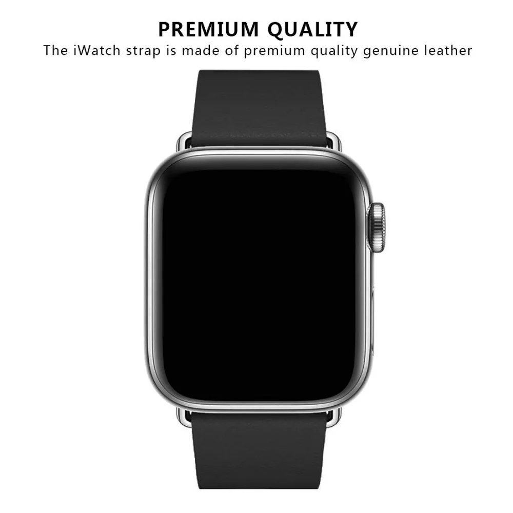 Кожаный ремешок для Apple Watch 38 мм 40 42 44 женщин современный сменный с пряжкой iWatch Series