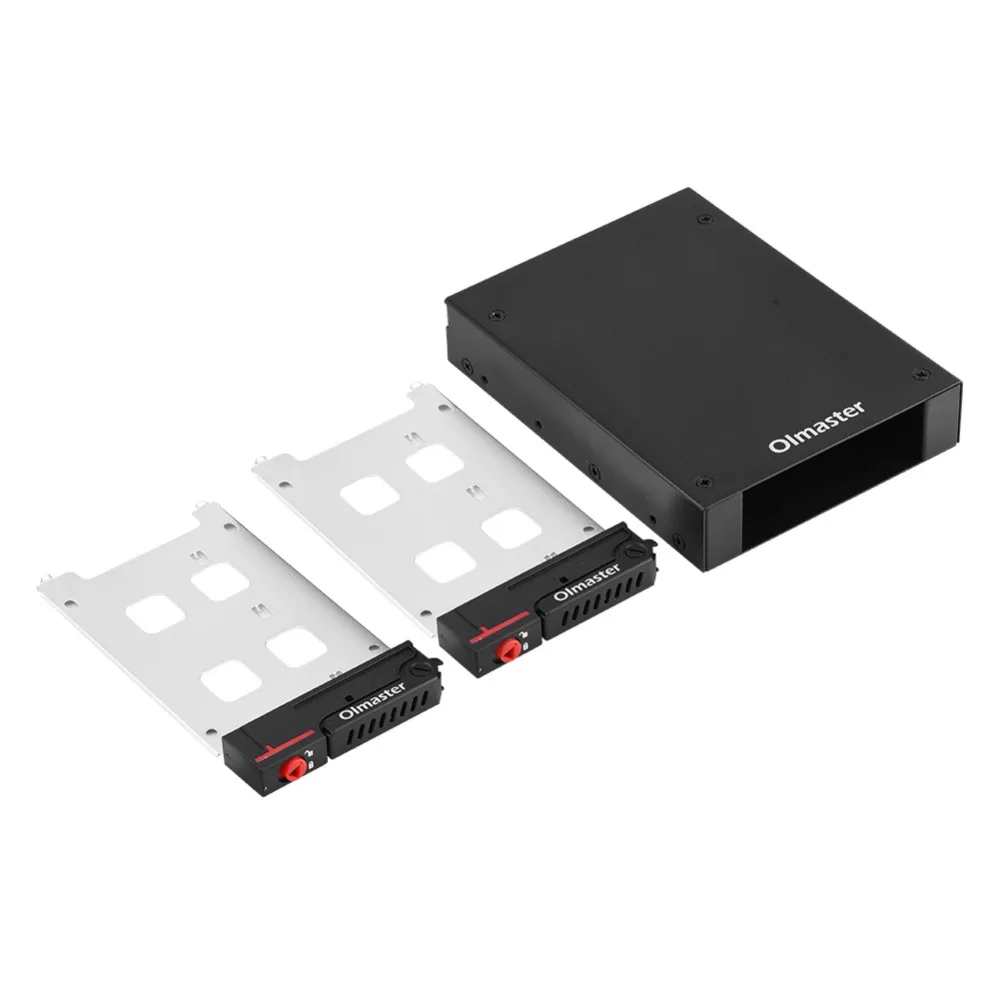 OImaster Внутренний двойной отсек 2," SATA HDD/SSD Mobile Rack для 3,5" отсек гибких дисков ПК