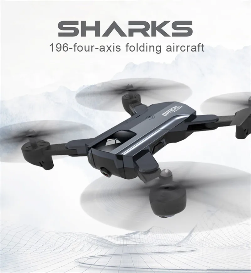 F196 мини складной Дрон с 2.0MP HD камерой Rc вертолет оптический поток локализация RC Квадрокоптер детские игрушки vs SG900