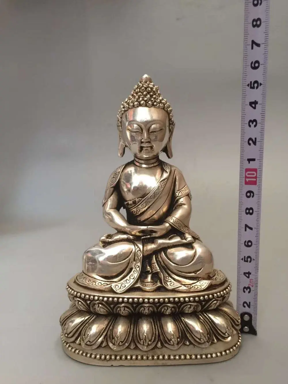 Collectible archaize white copper Sakyamuni Buddha statue | Дом и сад