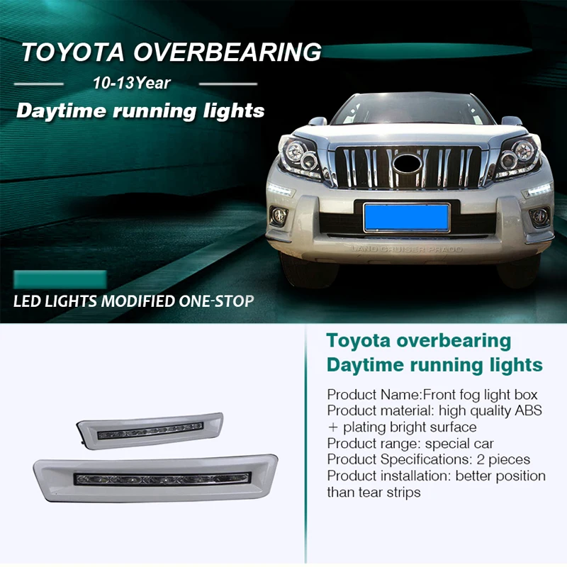 Hlxg светодиодный дневные ходовые огни дневного света для Toyota Land Cruiser Prado 2700 4000 FJ150