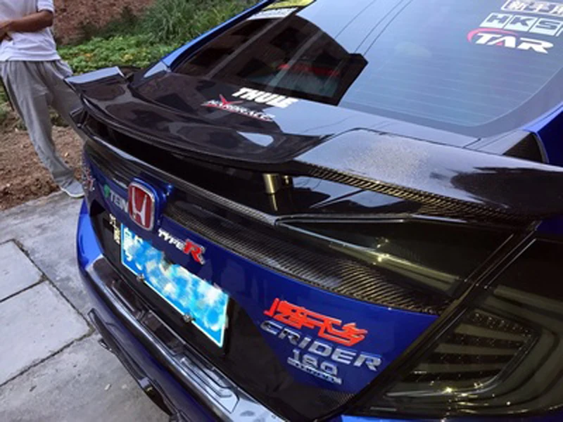 Подходит для Honda Civic спойлер 2016 2017 10 поколения GT стиль Высокое качество Черный