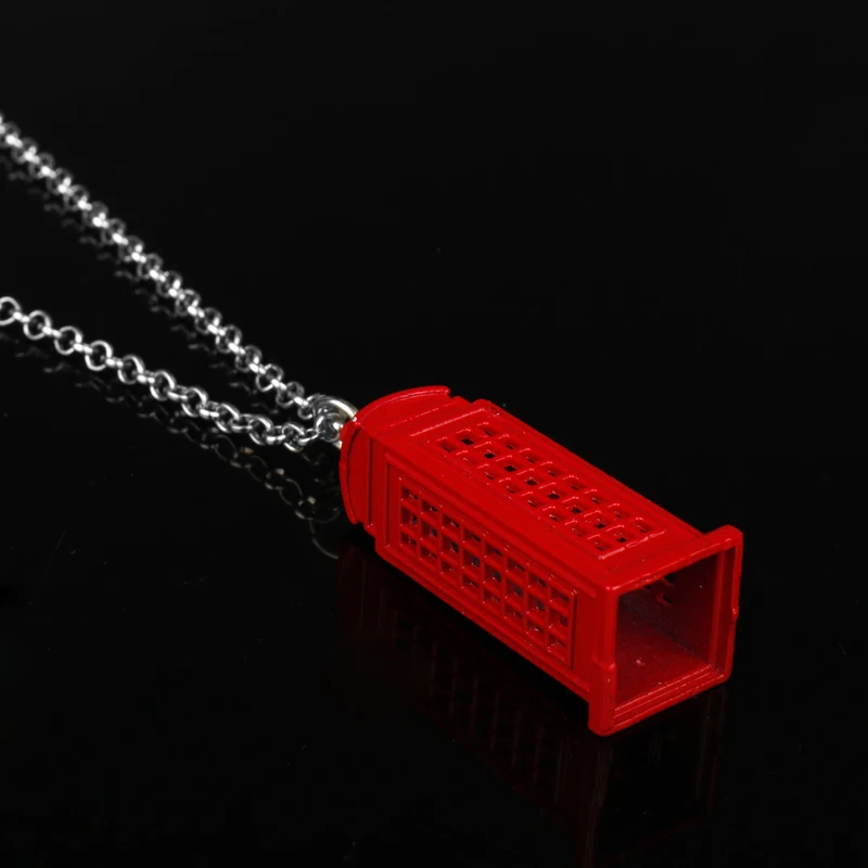 MQCHUN модные ювелирные изделия Красный дом ожерелье 3D красный телефонный стенд