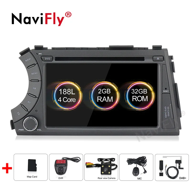 dvd camera DVR DAB HD1024* 600 2din Android 9,1 Автомобильный dvd Радио мультимедийный плеер для Ssang yong Ssangyong Actyon Kyron аудио FM 4G wifi RDS BT SD gps - Цвет: dvd camera DVR DAB