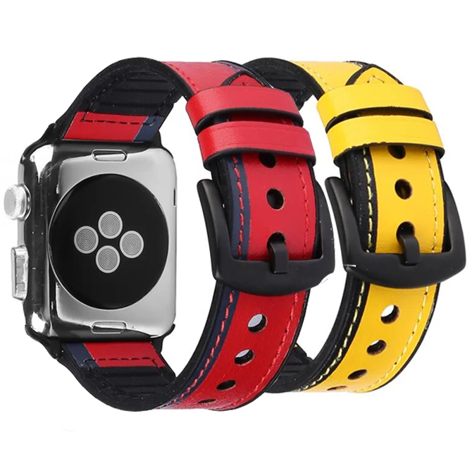 Ремешок из натуральной кожи для Apple Watch band 42 мм 38 44 40 браслет iwtach series 4 3 2 1 5|Ремешки